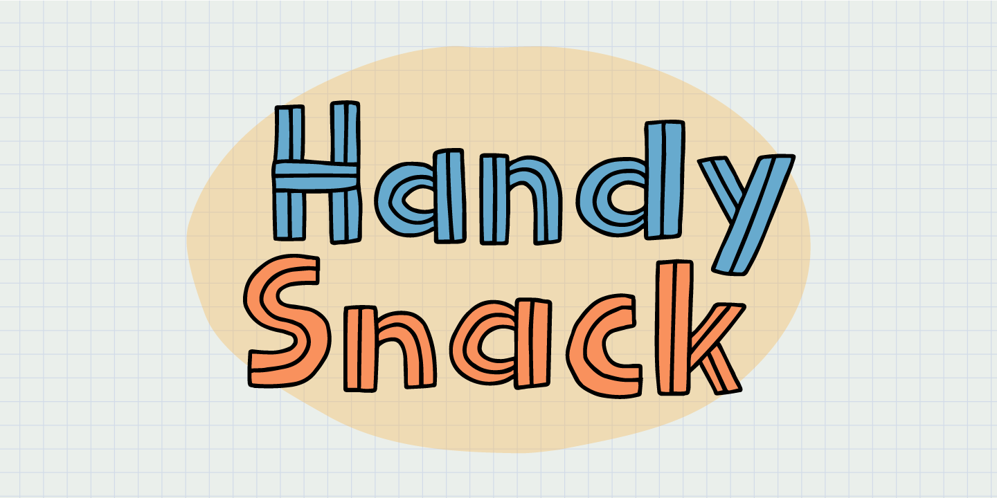 Beispiel einer Handy Snack-Schriftart